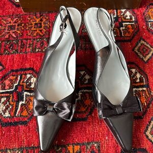 Cute Kitten Heel Sling-Backs